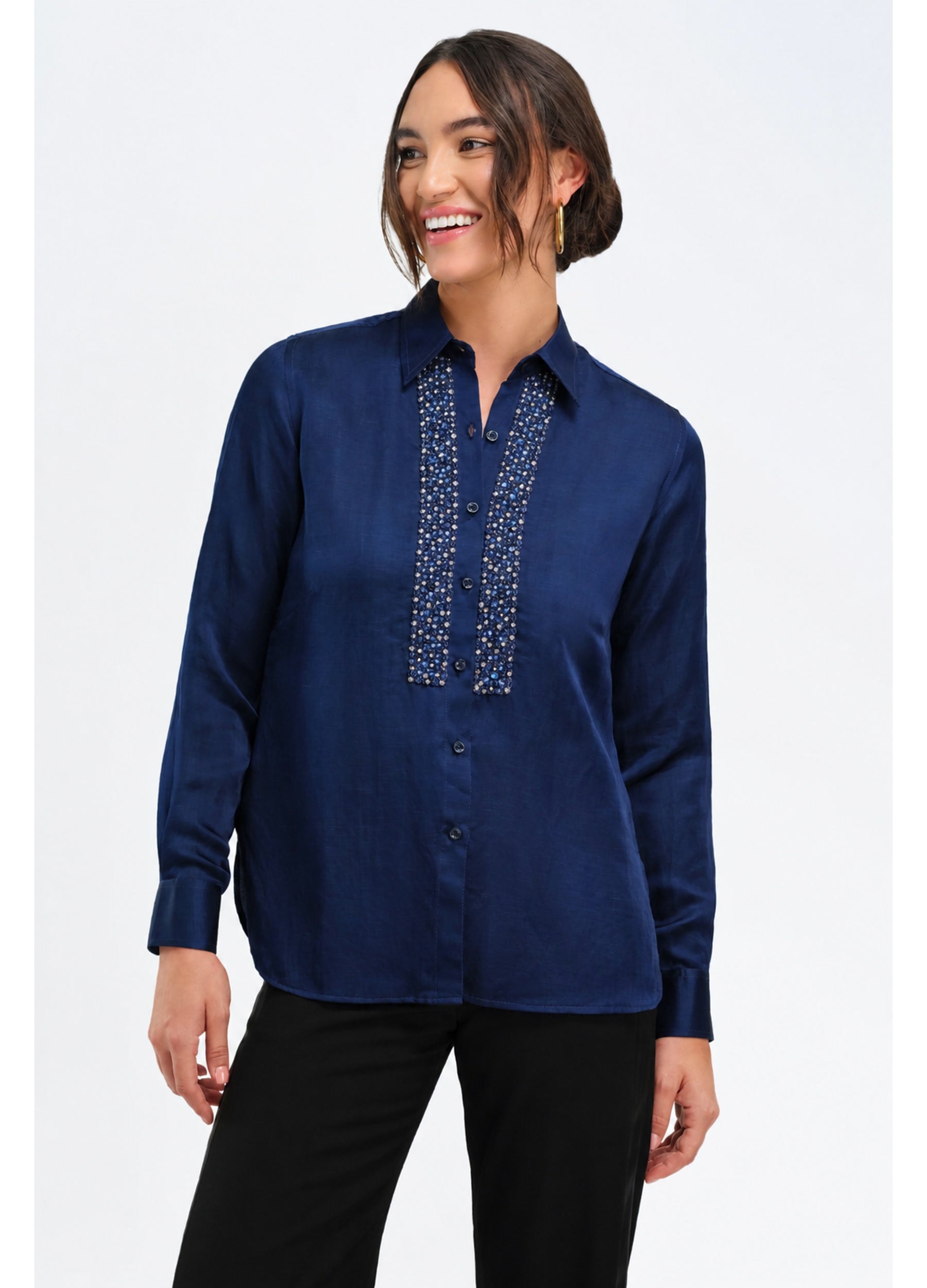 Meg Shirt in Navy