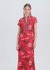 Lana Cap Sleeve Caftan in Lisette Red