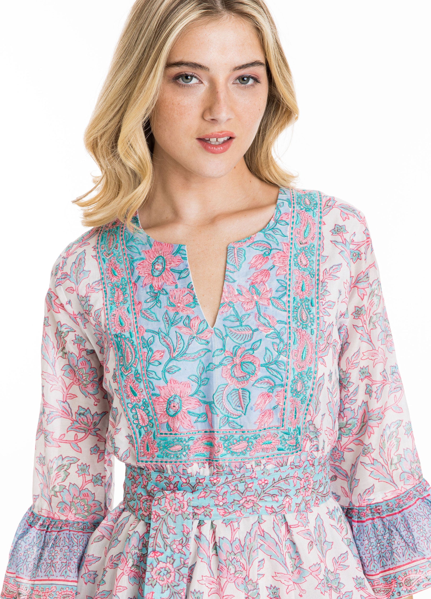 Roxanne 37" Tie Sash Dress bella tu